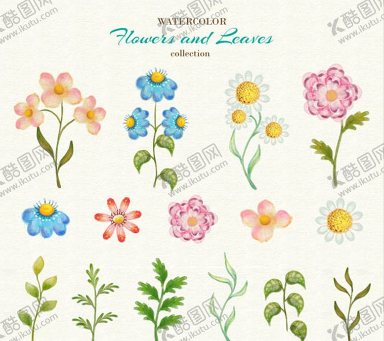 编号：48357510131109196666【酷图网】源文件下载-矢量花朵叶子