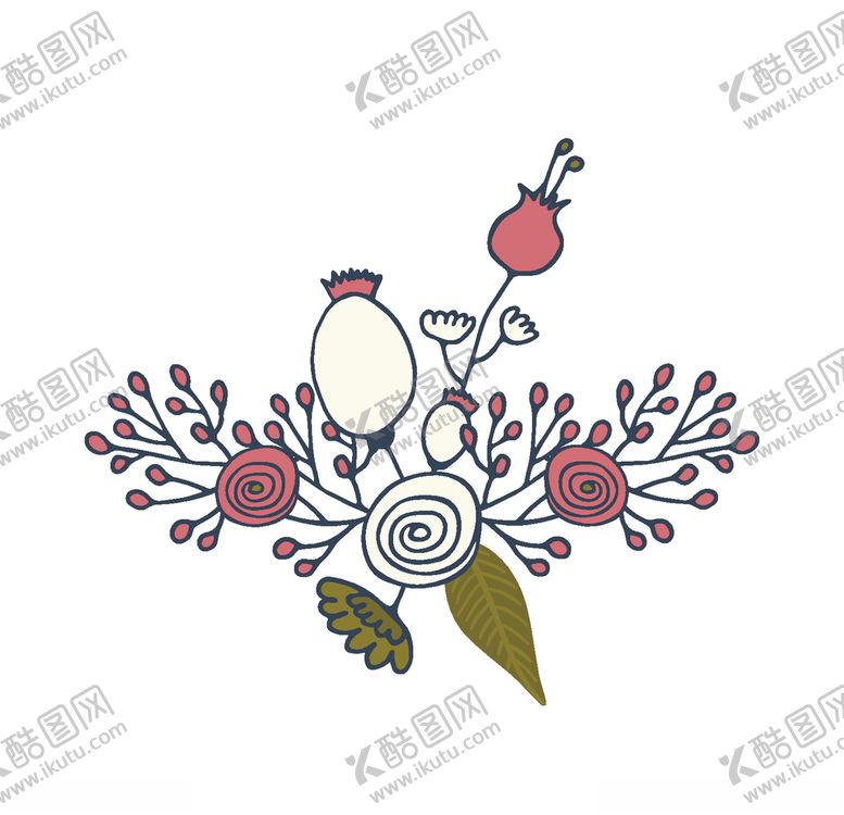 编号：15363004281800557781【酷图网】源文件下载-手绘卡通花