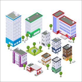 城市社区插画