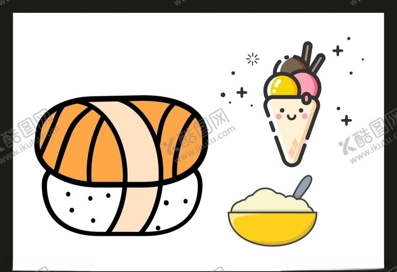 编号：37783107022325093199【酷图网】源文件下载-卡通美食餐饮