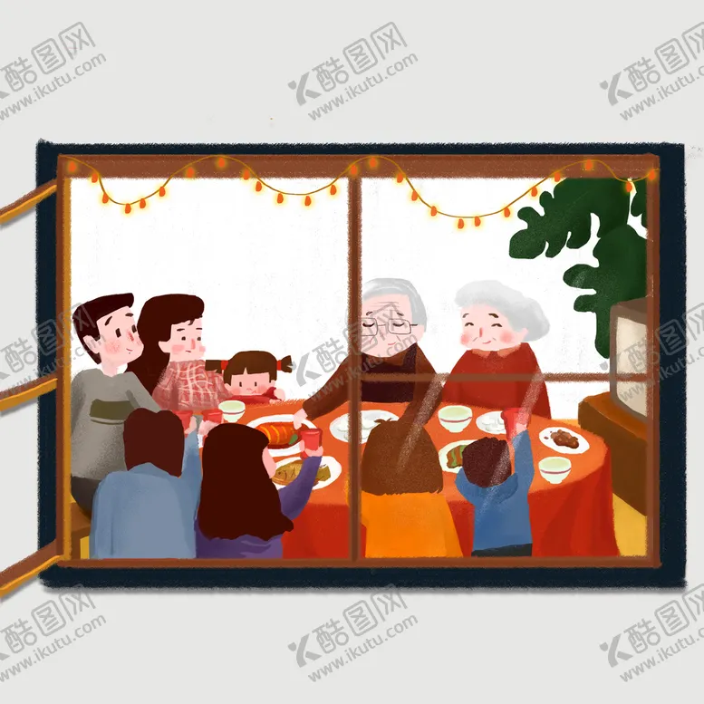 编号：83649709171800596934【酷图网】源文件下载-一家人团圆素材 