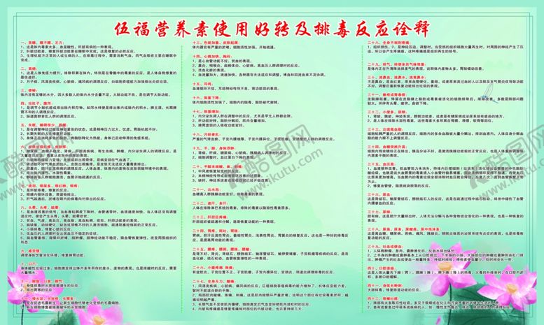 编号：87710610020637434601【酷图网】源文件下载-伍福营养素使用好转及排毒反应