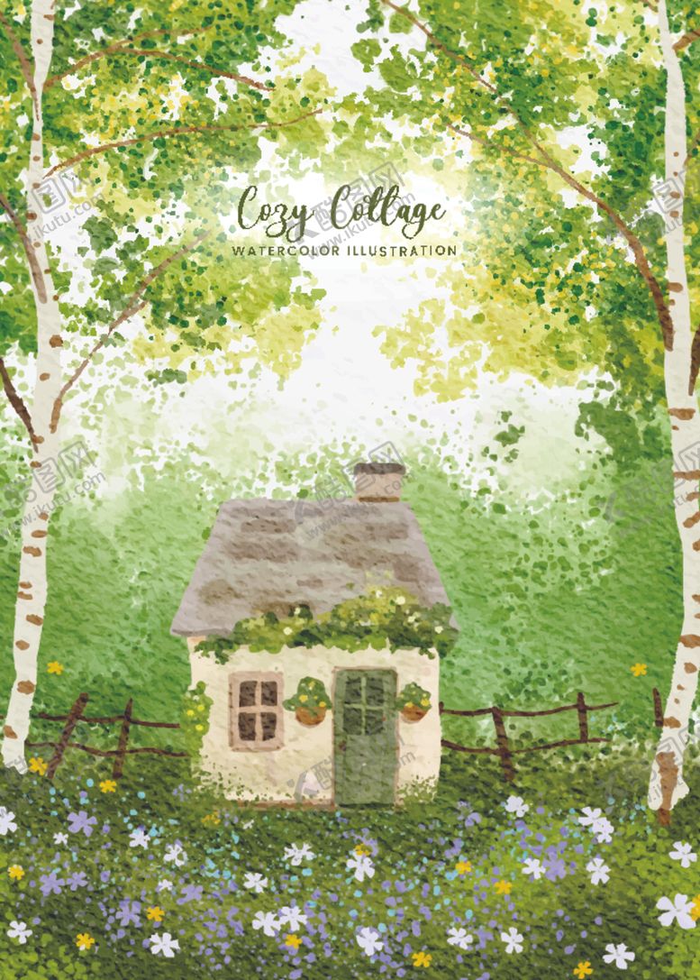 编号：44752204010453588489【酷图网】源文件下载-梦幻森林中的童话小屋