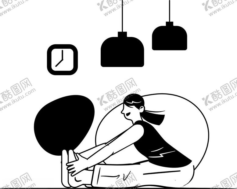 编号：94875202130000485544【酷图网】源文件下载-瑜伽姿势插图