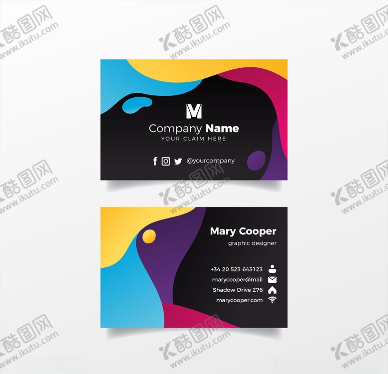 编号：36460309190519442674【酷图网】源文件下载-黑色名片