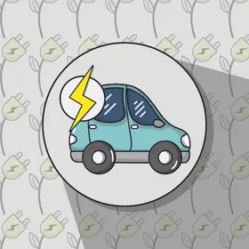 卡通新能源小车