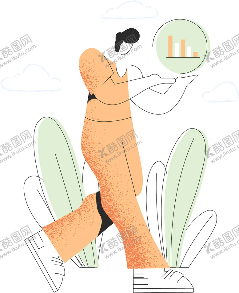 编号：12956809211357279573【酷图网】源文件下载-创意抽象人物插画  