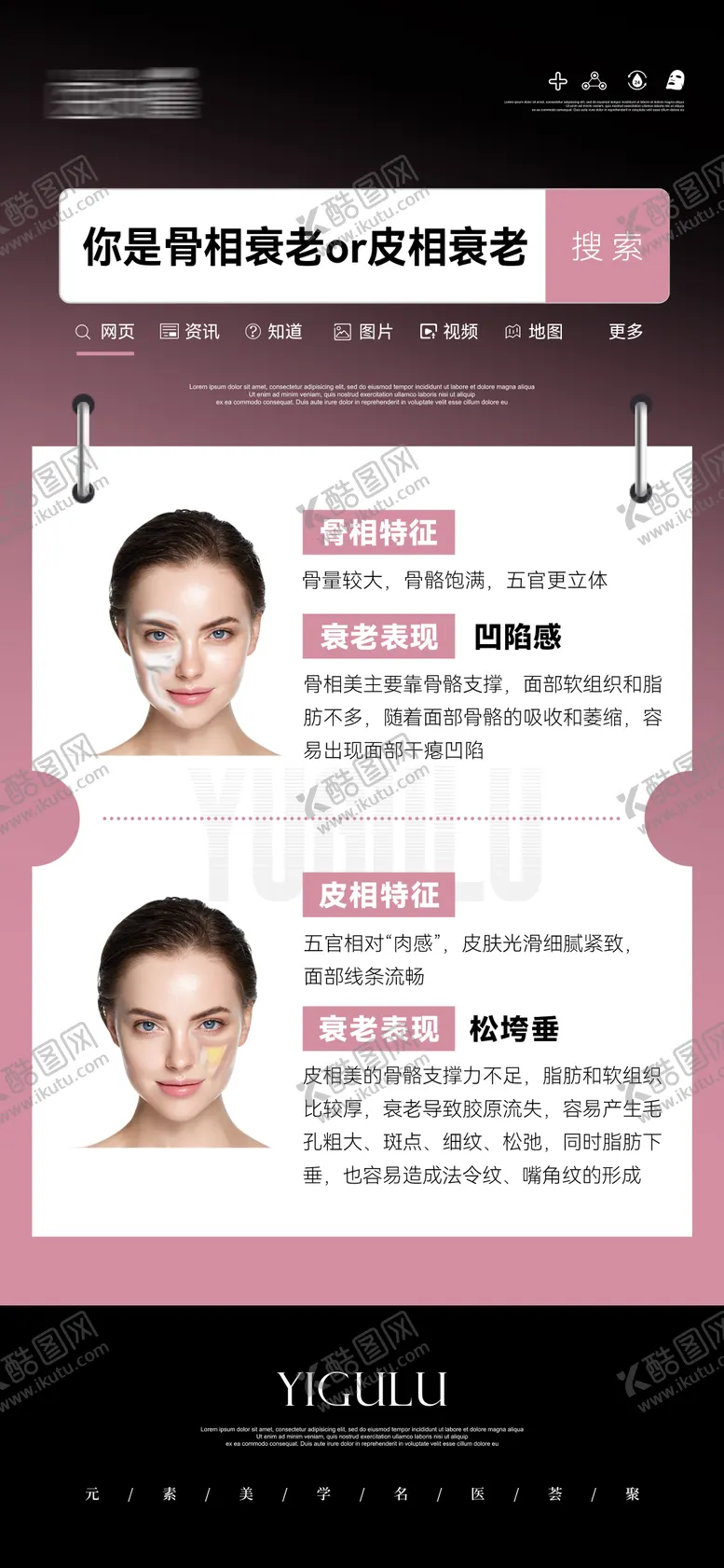 编号：81462205111403146174【酷图网】源文件下载-医美面部抗衰科普