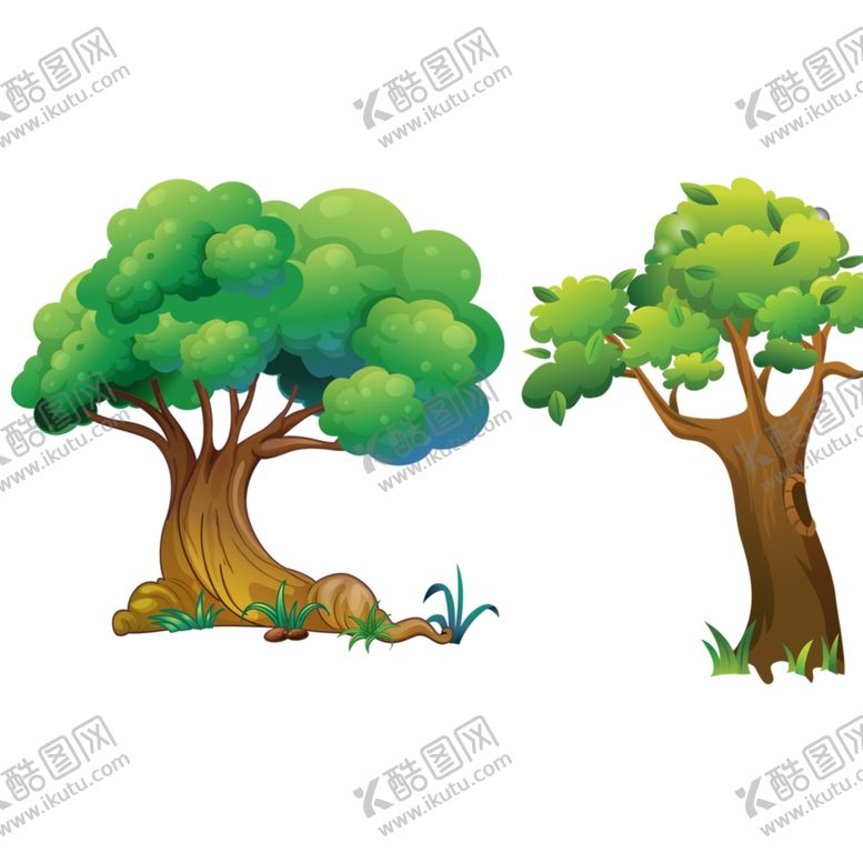 编号：65404904201859562320【酷图网】源文件下载-卡通树树木树绿树