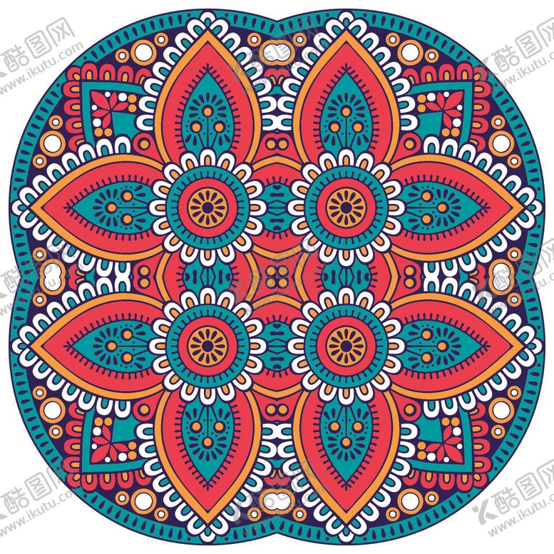 编号：53707609201517045269【酷图网】源文件下载-曼陀罗花纹