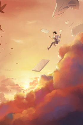 小清新简约创意海报图片森系插画治愈系浪漫