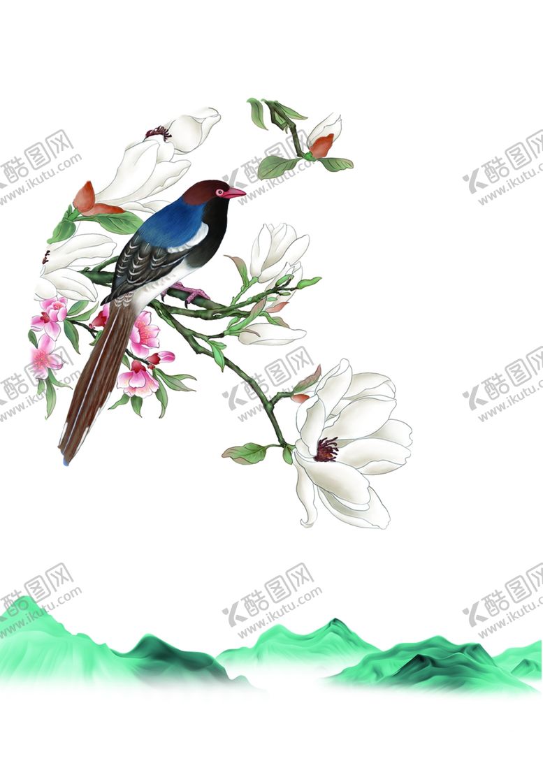 编号：52902510212340453348【酷图网】源文件下载-鸟山水素材