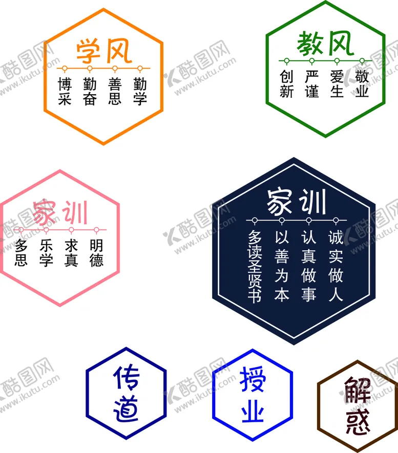 编号：30758409170543039327【酷图网】源文件下载-学风教风家训
