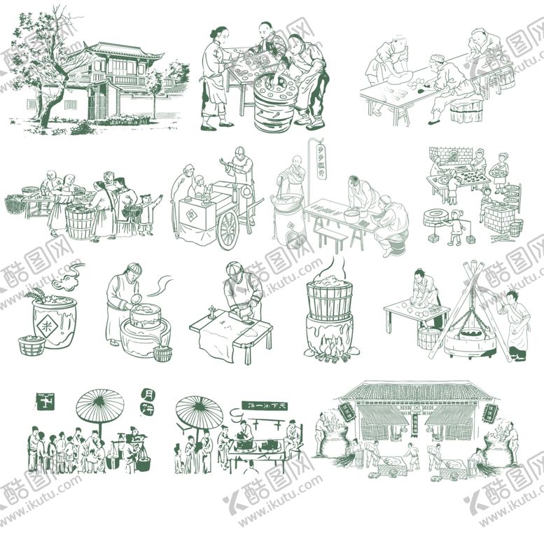 编号：64088803080702302018【酷图网】源文件下载-插画集市劳作素材