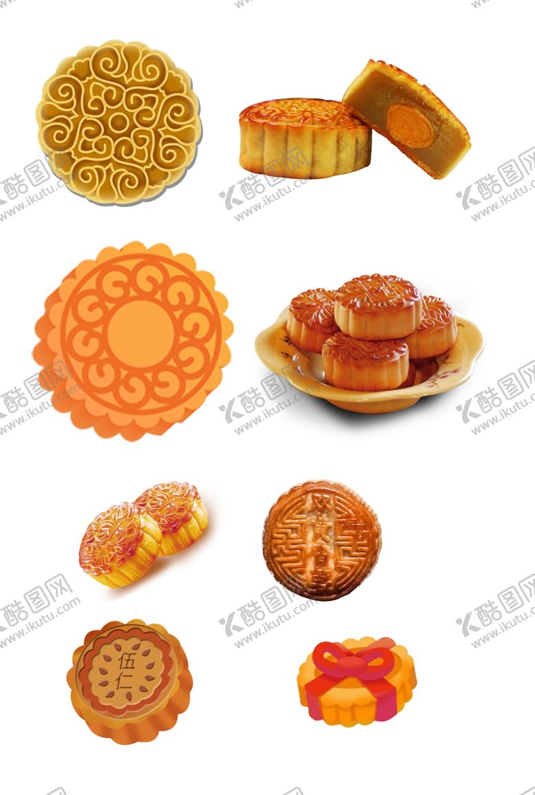 编号：98223109190113053658【酷图网】源文件下载-月饼素材