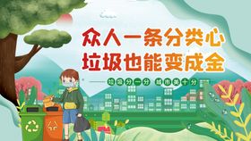 垃圾分类图片社区卫生环保展板