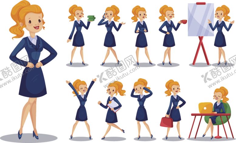 编号：40487009250354562019【酷图网】源文件下载-卡通精英人物