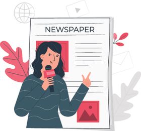 新闻播报矢量插画