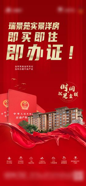地产现房办证海报