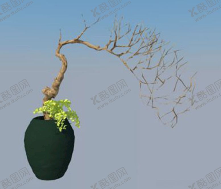 编号：48225906180125076544【酷图网】源文件下载-枯树花盆花卉树木