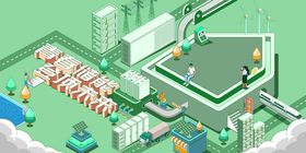 绿色调储能新能源科技活动背景板