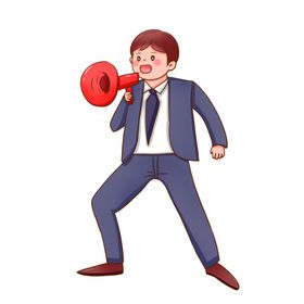 扬声器呼喊卡通夸张喇叭