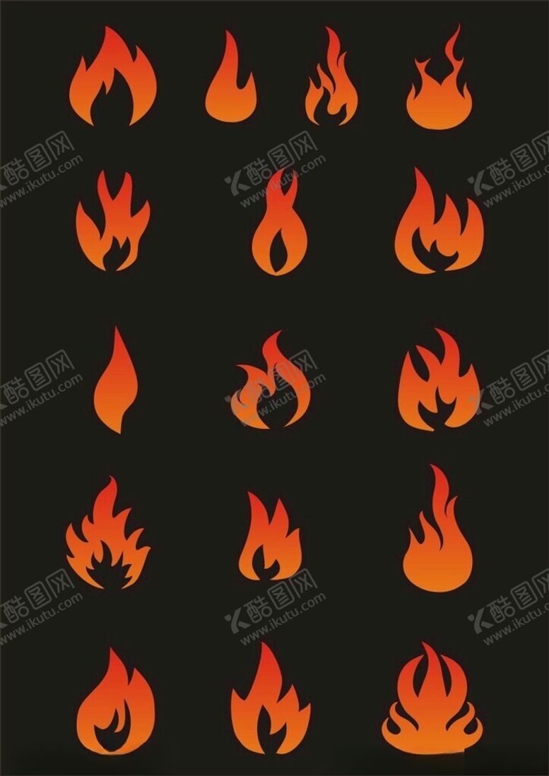 编号：70762002141058253619【酷图网】源文件下载-矢量火苗