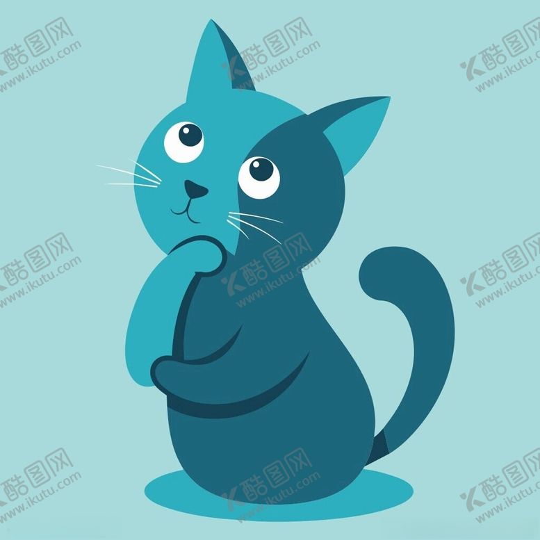 编号：96958601282156455298【酷图网】源文件下载-思考的猫