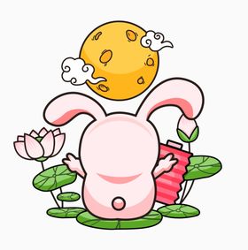 中秋玉兔月饼天假期团圆