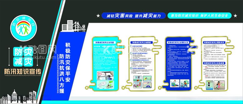 编号：97681812140237314349【酷图网】源文件下载-防灾减灾文化墙