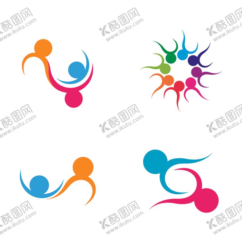 编号：89465705020636215537【酷图网】源文件下载-抽象人物图标