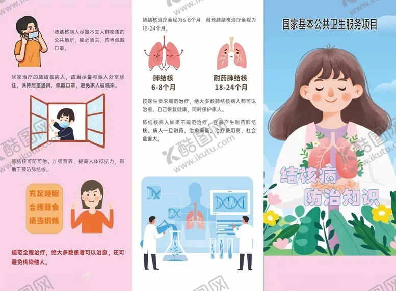 编号：83831602060057296311【酷图网】源文件下载-结核病防治折页