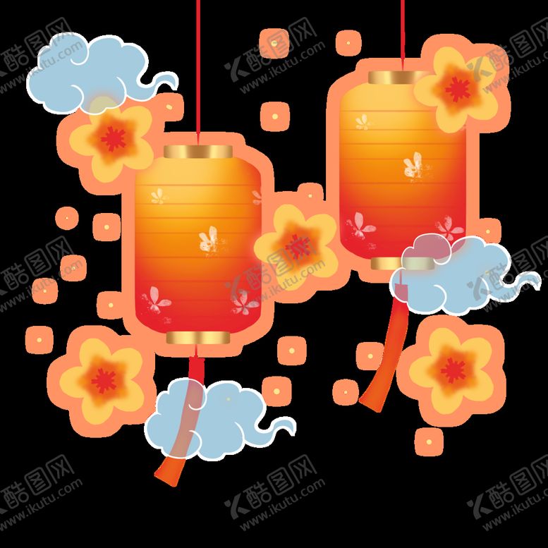 编号：91076810120625121356【酷图网】源文件下载-元宵节赏花灯元宵