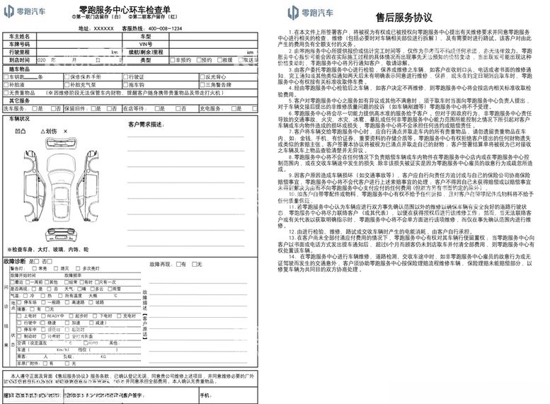 编号：38007912212005531472【酷图网】源文件下载-零跑环车检查单