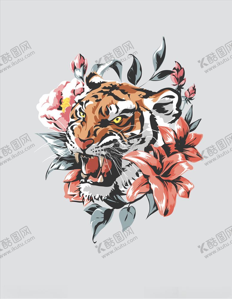 编号：15401306260236105521【酷图网】源文件下载-老虎插画