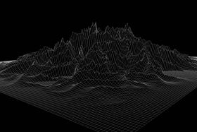 抽象网格山丘地形