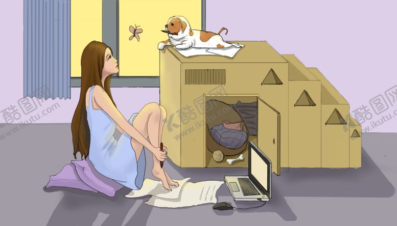 编号：14178309162106311505【酷图网】源文件下载-女孩插画