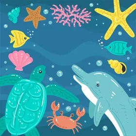 海洋背景底世界世界日生物