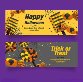 万圣节主题横幅设计素材