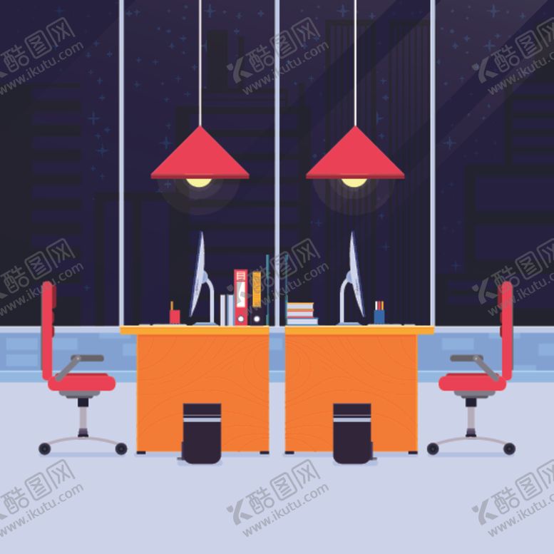 编号：57257907071932099868【酷图网】源文件下载-高端商务办公扁平化矢量插画