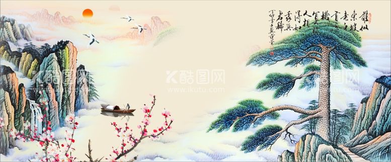 编号：35177111240933428939【酷图网】源文件下载-水墨山水背景