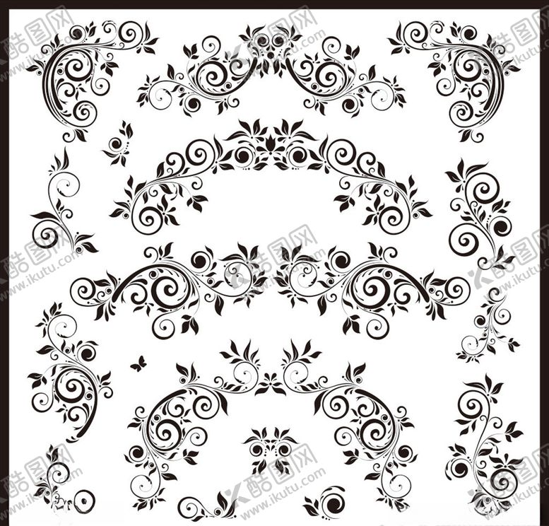 编号：14911209201931167885【酷图网】源文件下载-古式花纹韩式花纹时尚花纹