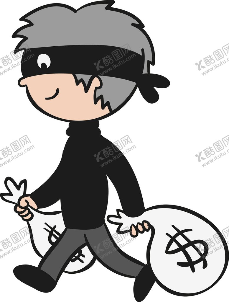 编号：29546010090458266130【酷图网】源文件下载-卡通小偷