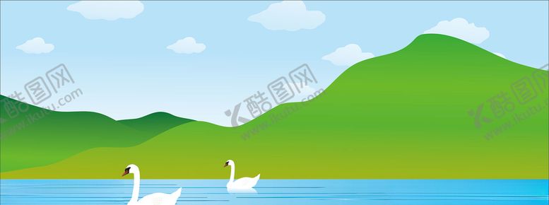 编号：73074905092143116896【酷图网】源文件下载-手绘天鹅