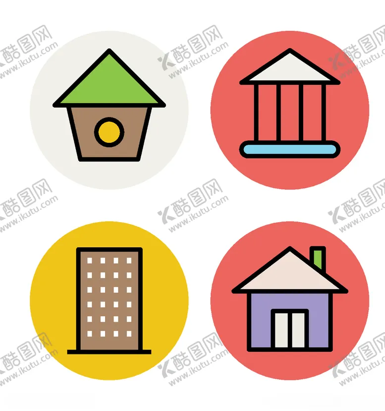 编号：15597003300051295808【酷图网】源文件下载-建筑图标