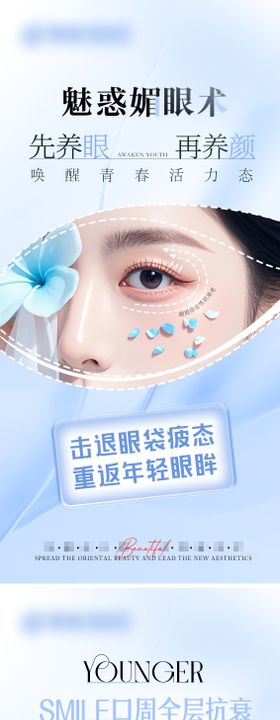医美眼周口周唇周年轻化抗衰对比海报