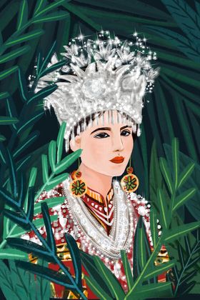 苗族盛装女子的华丽风采