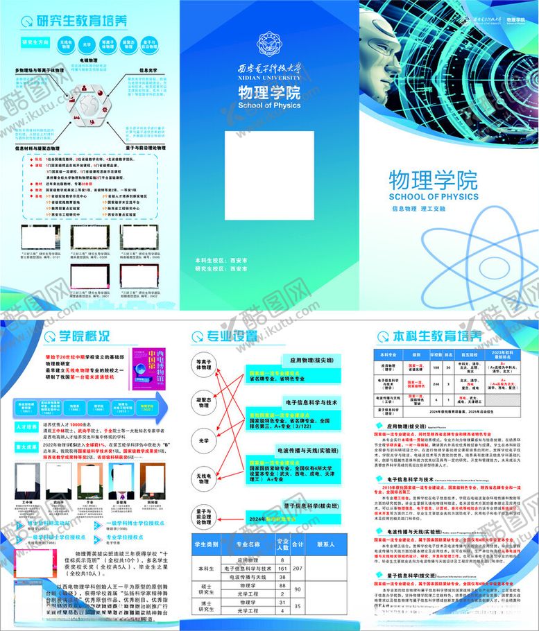 编号：44221310310231568975【酷图网】源文件下载-科技物理三折页