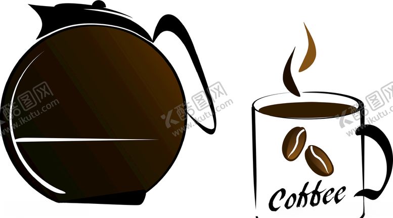 编号：34008809271459026589【酷图网】源文件下载-咖啡杯咖啡壶