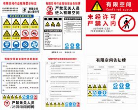 有限空间警示牌